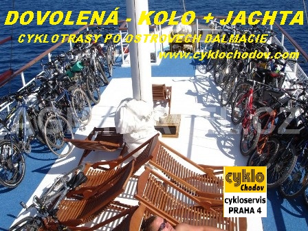akční dovolená na motorové jachtě - na kole po ostrovech Dalmácie