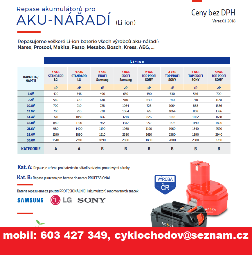 repase aku baterií cyklochodov.com